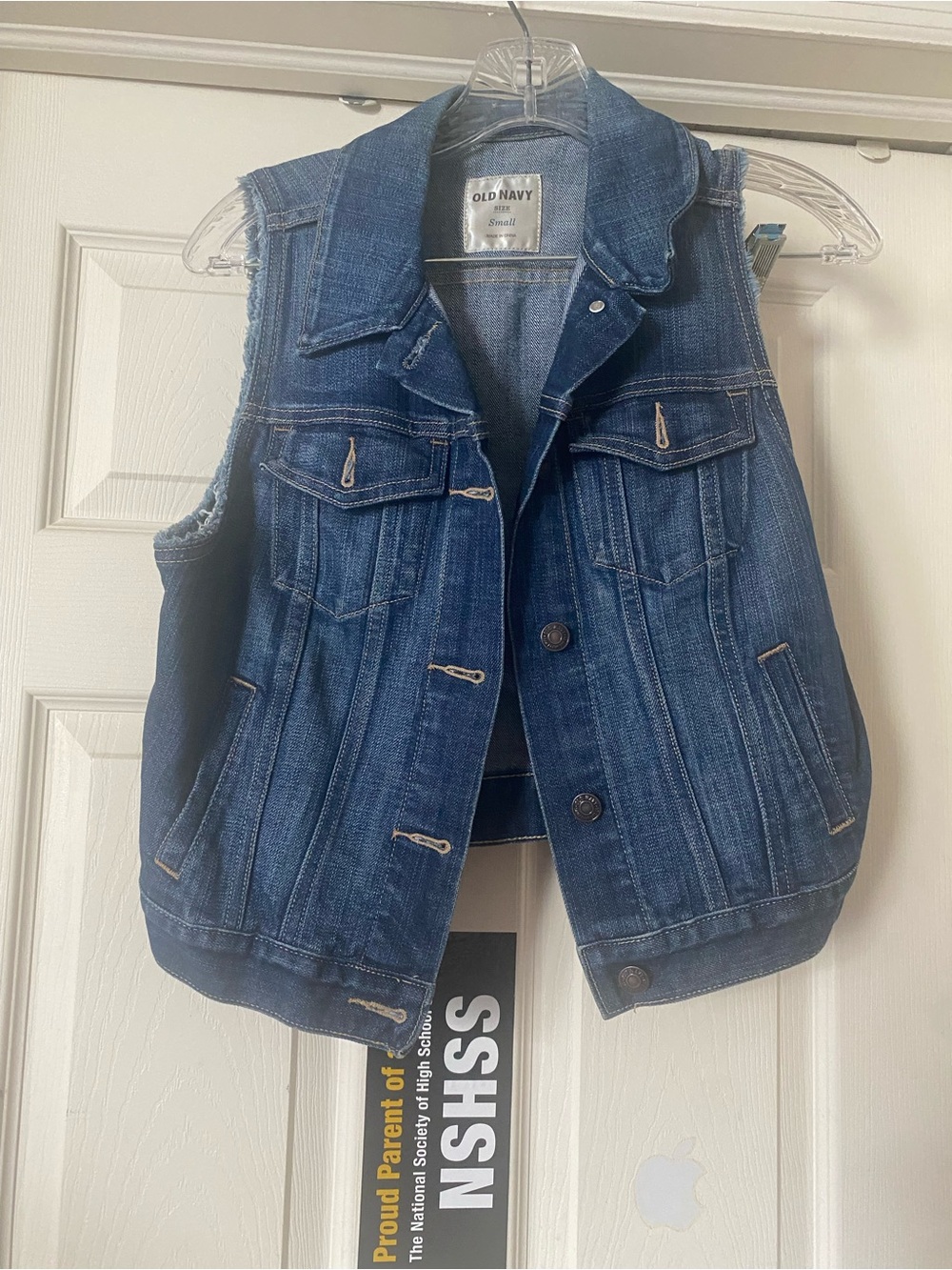 Old Navy Dark Blue Denim Vest